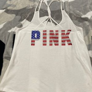 Vs pink flag top